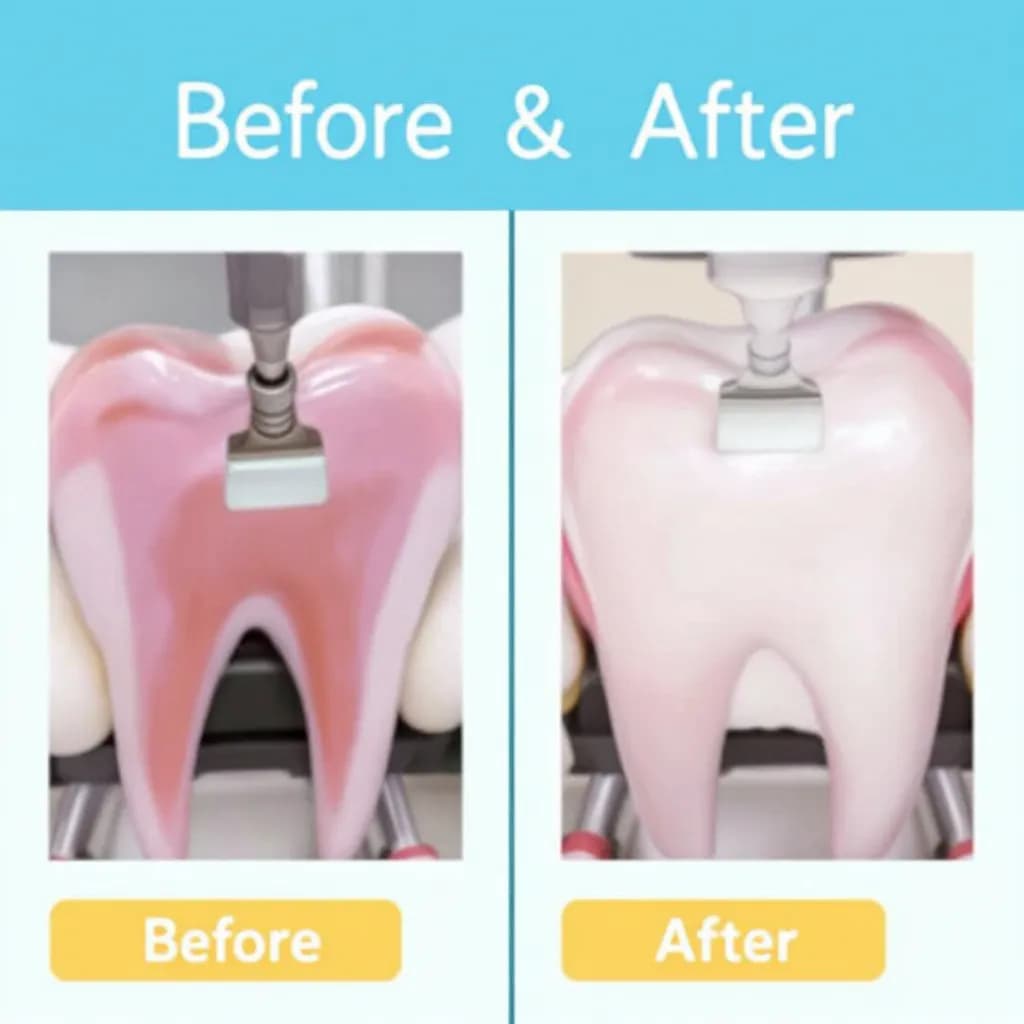 Before and after dental procedure